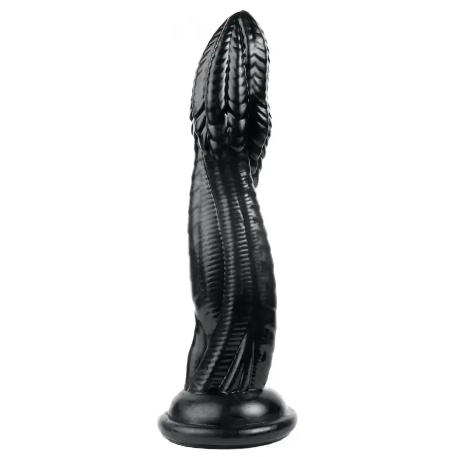 10-inch Monster Toys Black Large Dildo with Suction Cup Base