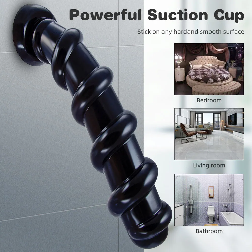 13 inch Long Knotted Dildo - Huge Anal Dildo Female Sex Toys Suction Cup Hands Free Play