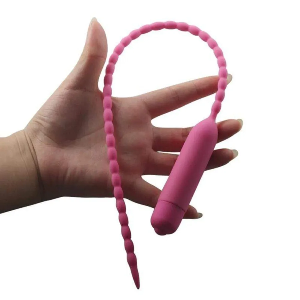 14 Ribbed Silicone Urethral Vibrating Sound