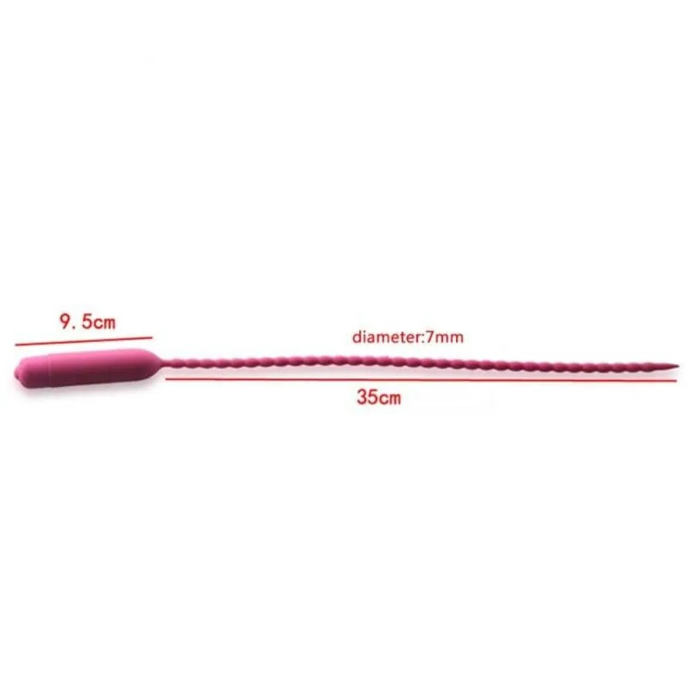 14 Ribbed Silicone Urethral Vibrating Sound
