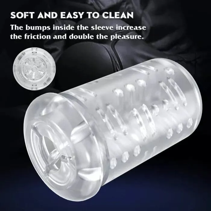 2 In 1 3D Textured Vagina Hands Free Masturbator