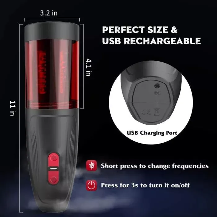 2 In 1 3D Textured Vagina Hands Free Masturbator
