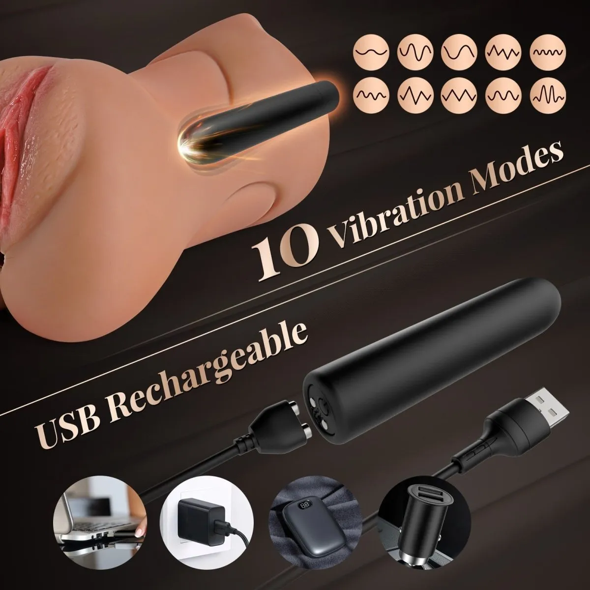 3 in 1 Realistic Blowjob Simulator Pocket Pussy