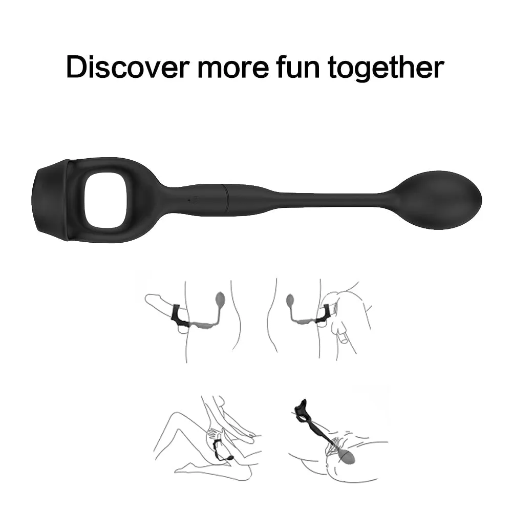 3 in 1 Vibrating Prostate Massager with Cock Ring