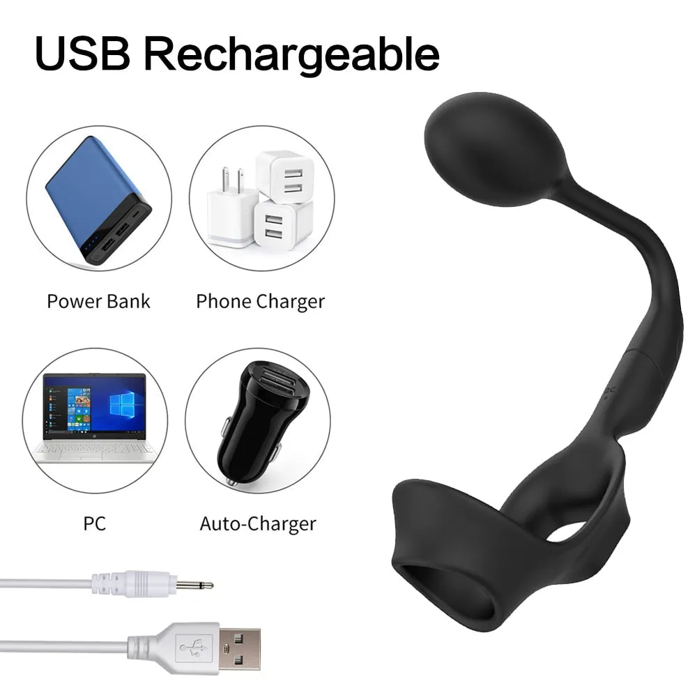 3 in 1 Vibrating Prostate Massager with Cock Ring