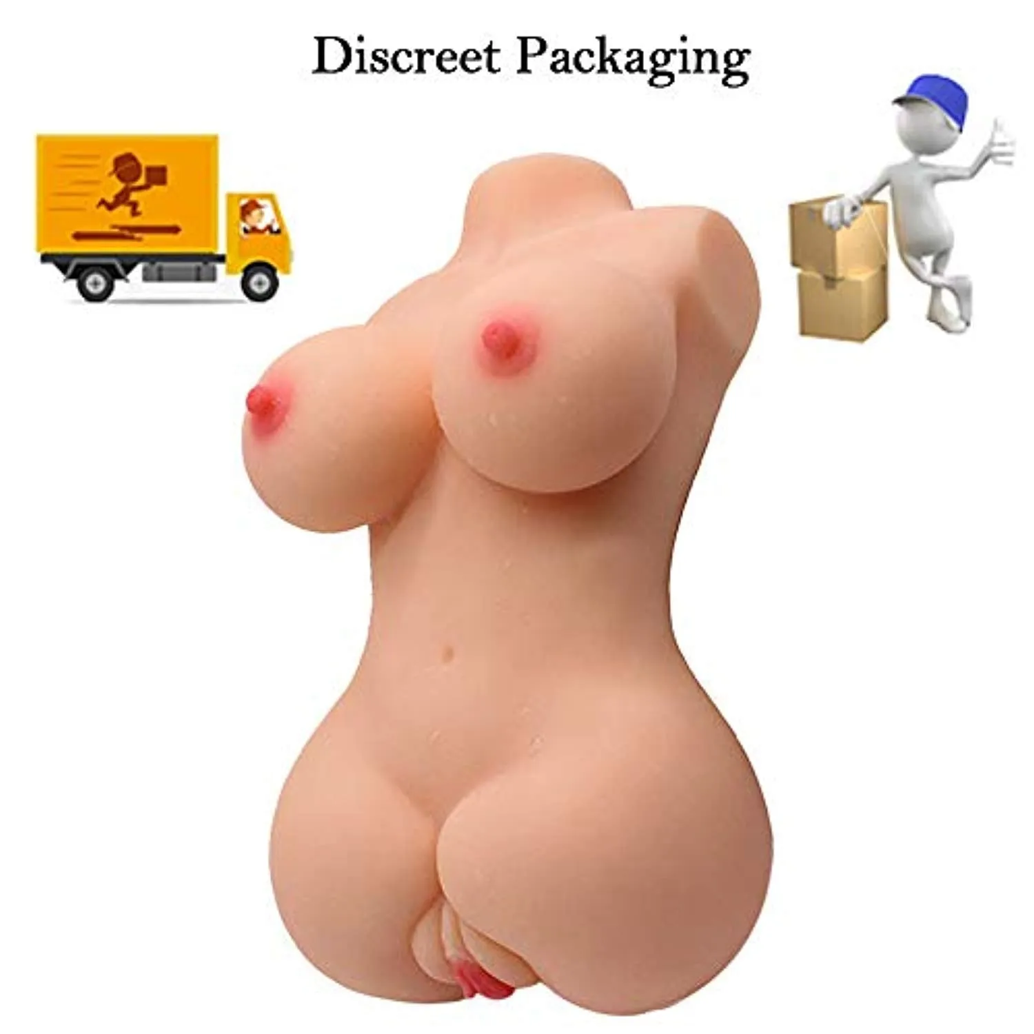 3D Realistic Silicone Love Doll Torso With Breast Masturbator For Anus