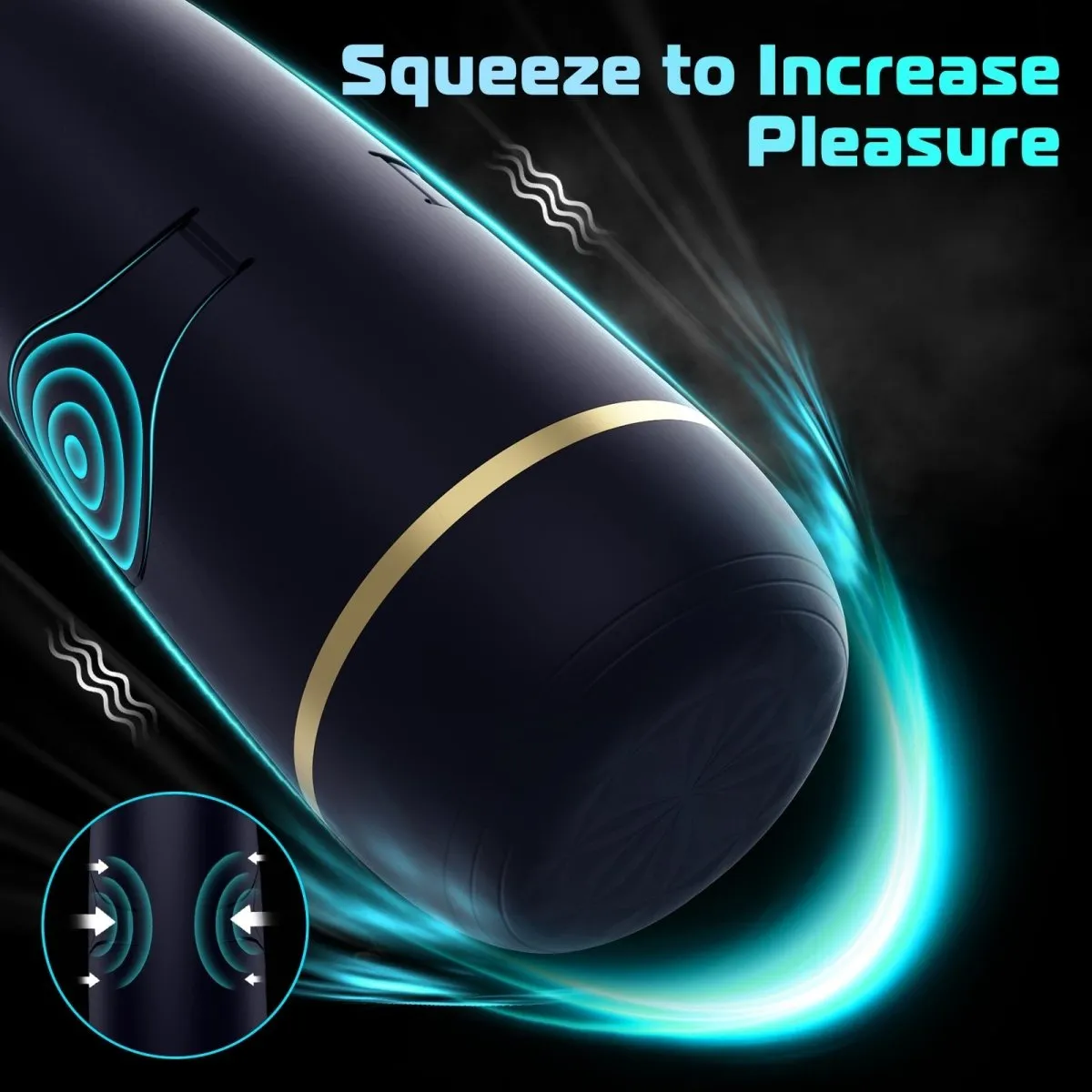3D Vagina Opening Vibration Hand Clamping Masturbator