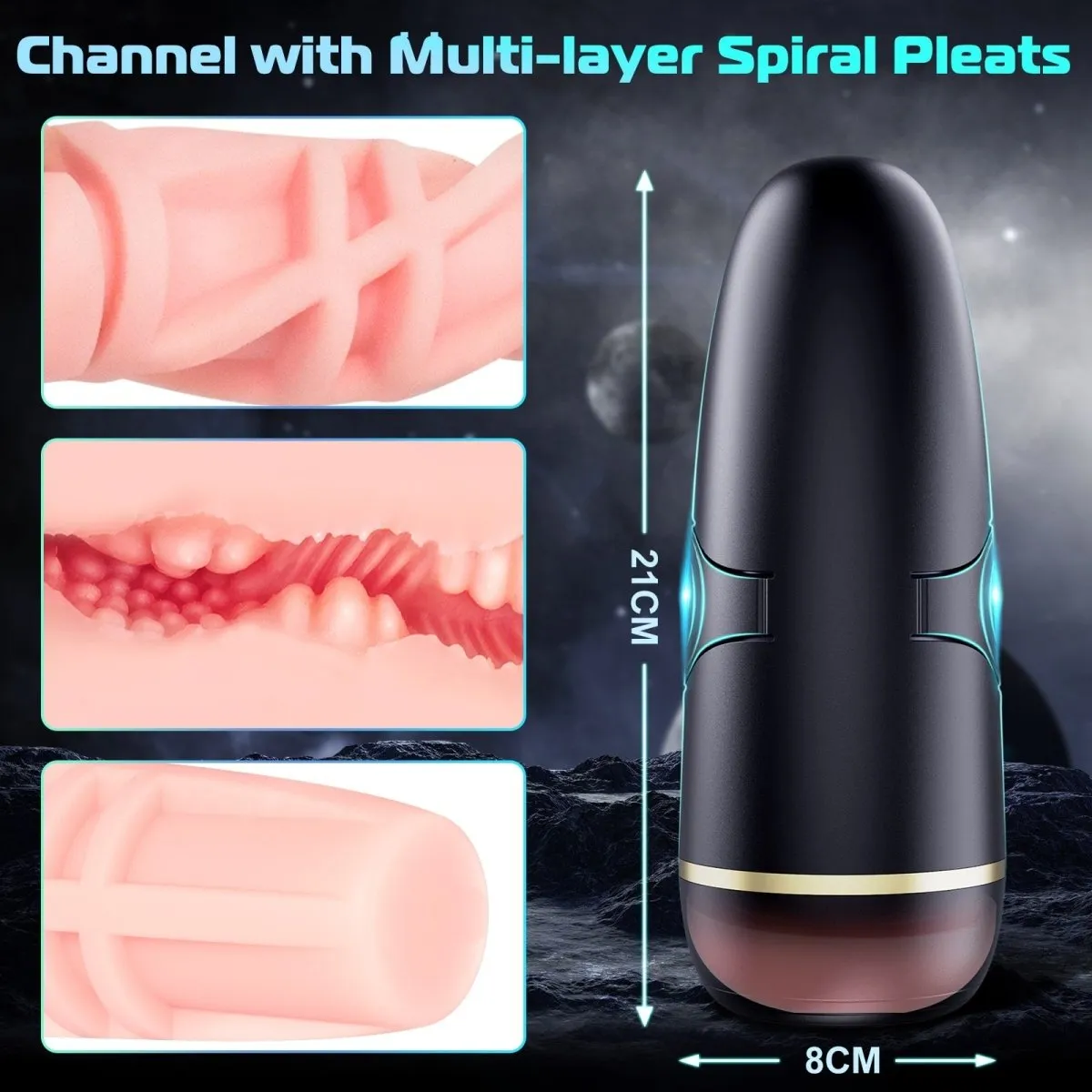 3D Vagina Opening Vibration Hand Clamping Masturbator