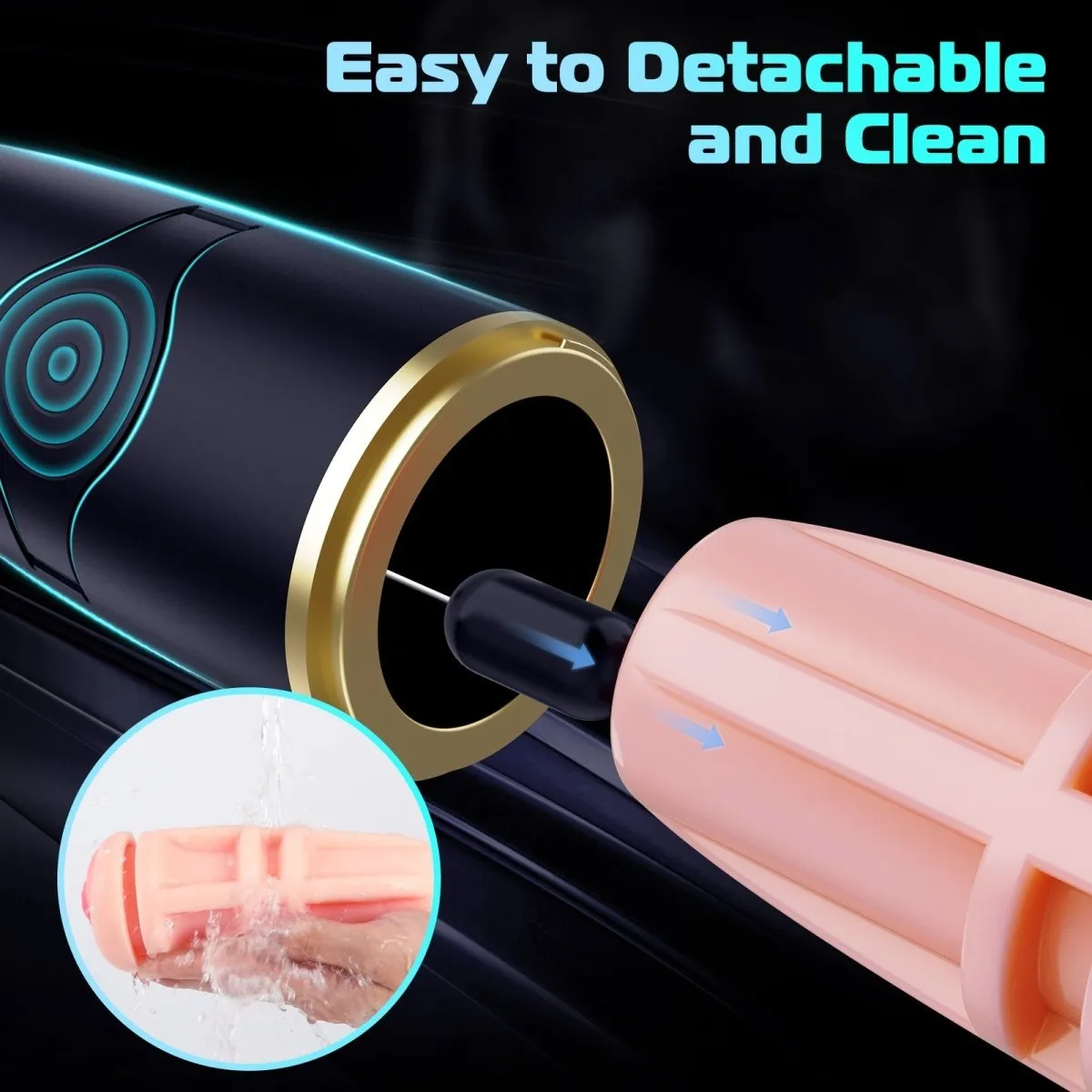 3D Vagina Opening Vibration Hand Clamping Masturbator