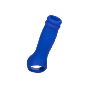 4-inch Colt Silicone Blue Textured Penis Extension Sleeve