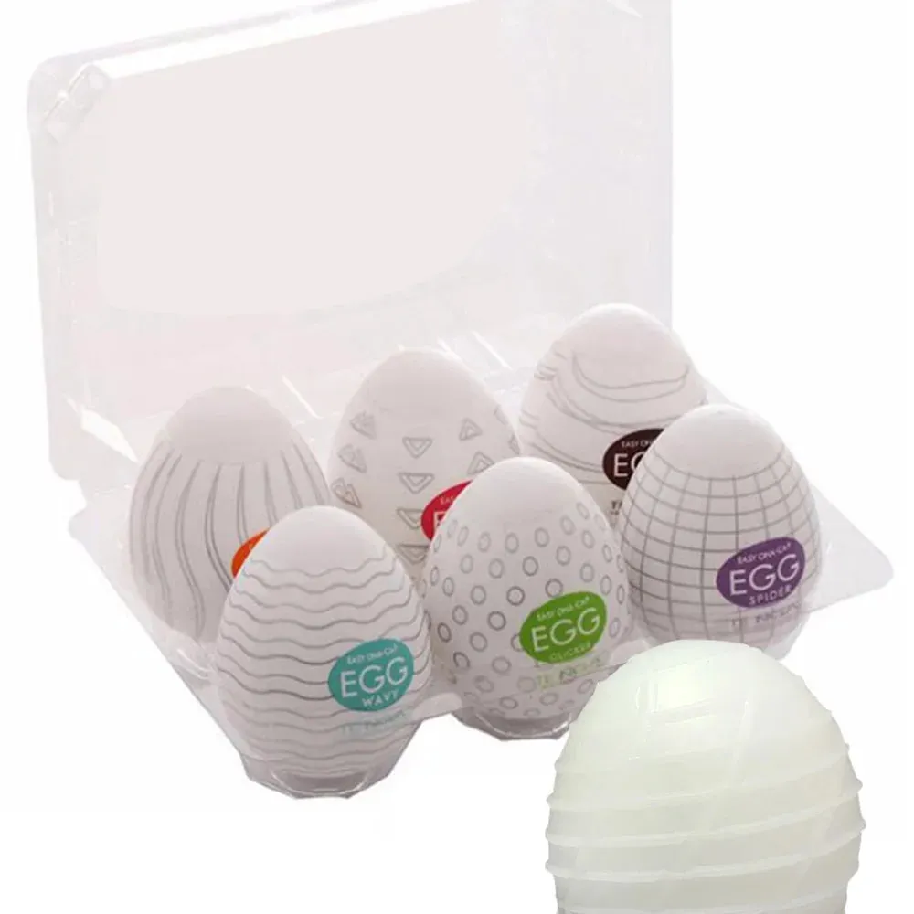 6 pcs Egg Pocket Pussy Masturbation Cup - Realistic Vagina Male Masturbator