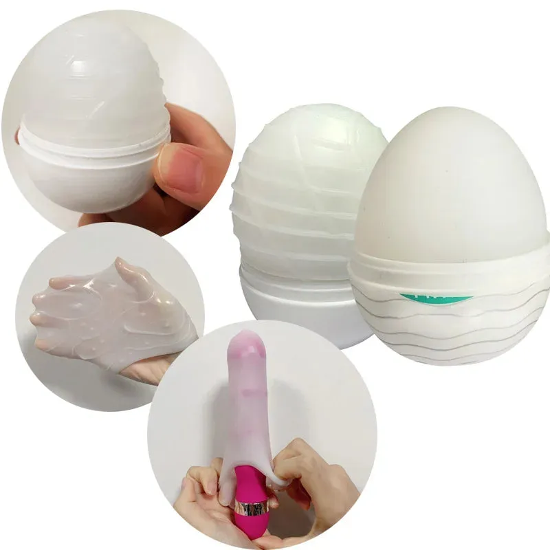 6 pcs Egg Pocket Pussy Masturbation Cup - Realistic Vagina Male Masturbator