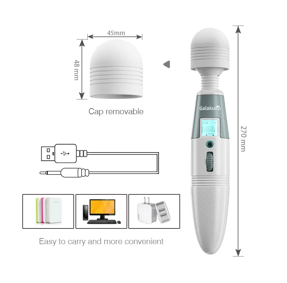 64 Modes Body Massage Powerful Magic Wand Vibrator