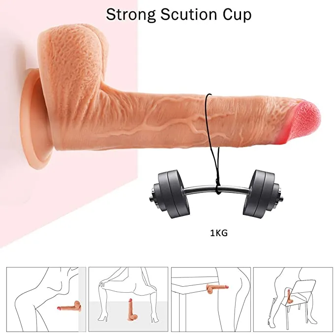 8.7 Thrusting Dildo Vibrator Sex Toy - Rotating & Realistic
