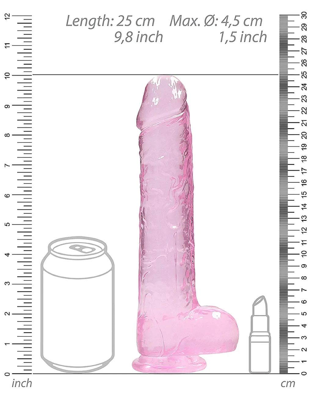 9in Realistic Dildo With Balls