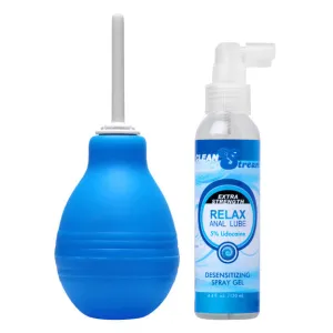 Anal Exploration Combo Pack - Numbing Lube & Enema Bulb