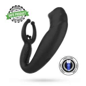 Anal Plug with Cock Ring Penis Multipoint Stimulator