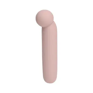 Aparat de masaj DREAMTOYS Nude Liv Pressure Point Vibrator. 10 funcții de vibrație. rezistent la apă IPX6. culoare roz