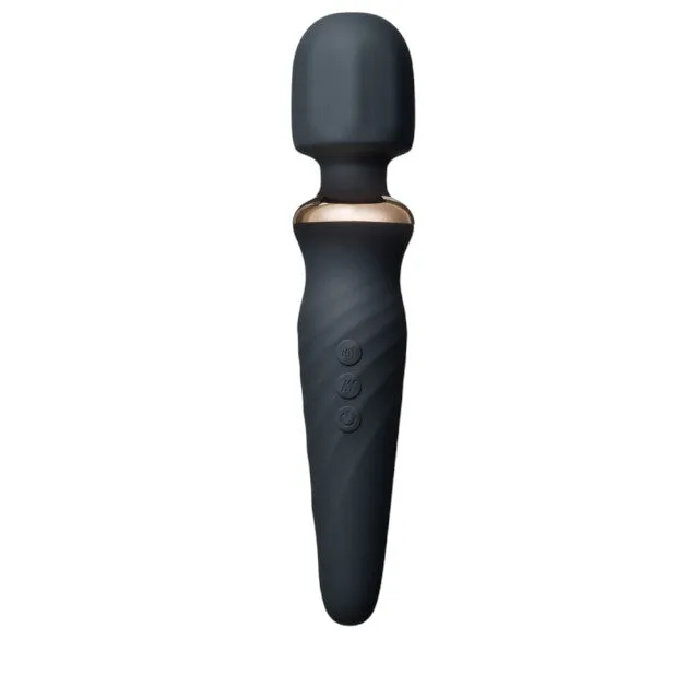 Aparat de masaj INTY TOYS TORCH. pentru corp și zonele intime. 25 funcții de vibrații ultra-puternice. 5 viteze. silențios. negru