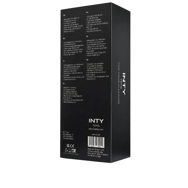 Aparat de masaj INTY TOYS TORCH. pentru corp și zonele intime. 25 funcții de vibrații ultra-puternice. 5 viteze. silențios. negru