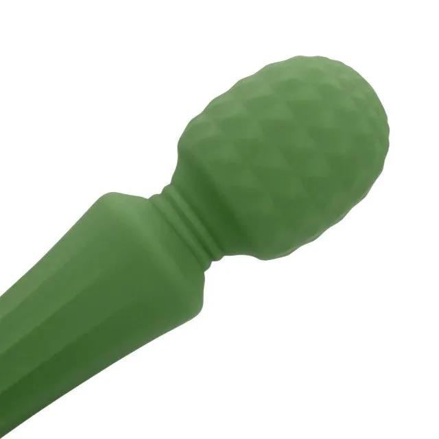Aparat de masaj LOVELINE Powerful Wand Vibrator with Still Handle. pentru corp și zone intime. 40 funcții de vibrație. verde