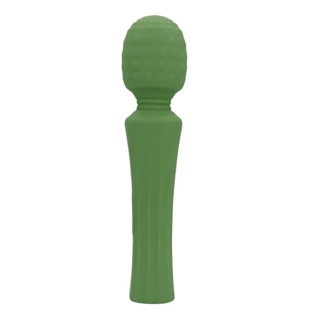Aparat de masaj LOVELINE Powerful Wand Vibrator with Still Handle. pentru corp și zone intime. 40 funcții de vibrație. verde