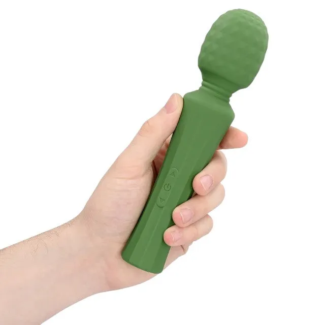 Aparat de masaj LOVELINE Powerful Wand Vibrator with Still Handle. pentru corp și zone intime. 40 funcții de vibrație. verde