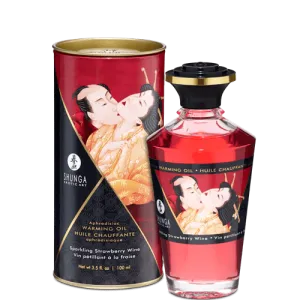 Aphrodisiac Sparkling Strawberry Wine Warming Oil for Erogenous Zones 100 ml