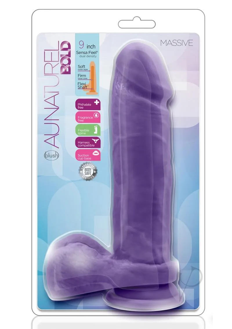 Au Naturel Bold Massive Dildo 9 Purp