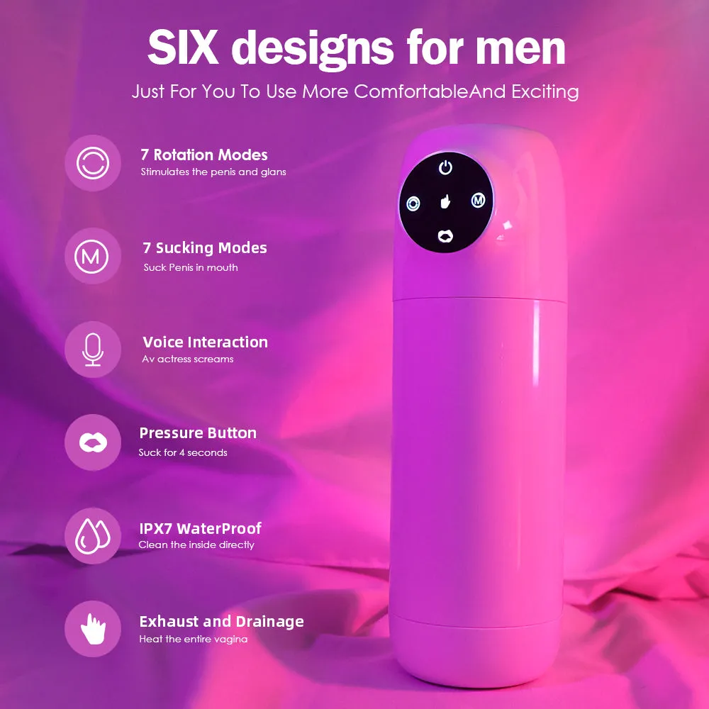 Automatic Sucking Rotating Penis Masturbation Cup - Blowjob Male Masturbator Sex Toys for Men