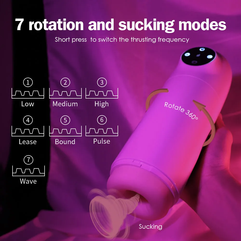 Automatic Sucking Rotating Penis Masturbation Cup - Blowjob Male Masturbator Sex Toys for Men