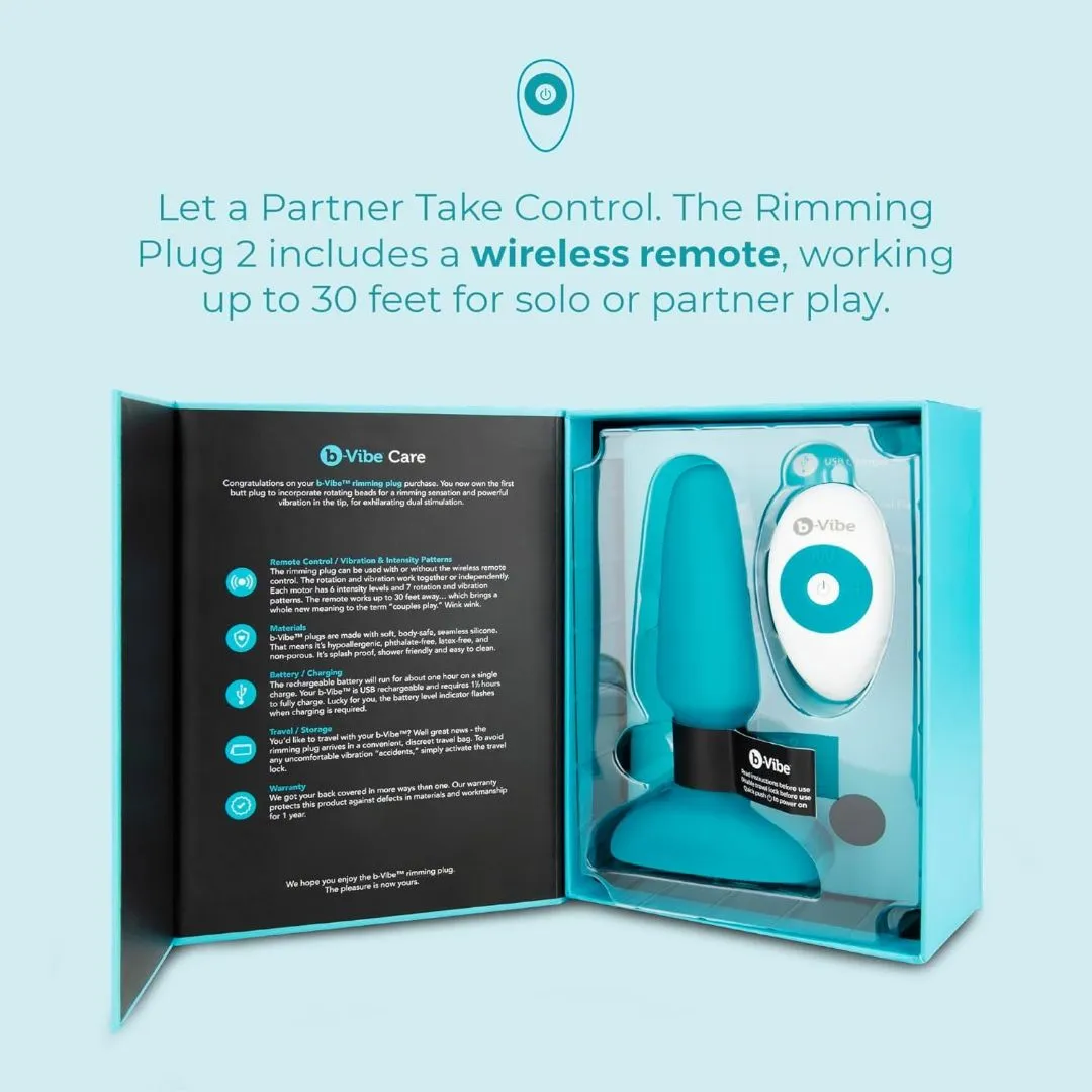 B-Vibe Rimming Plug 2 Vibrating Butt Plug