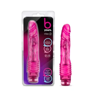 B Yours Vibe 2 Realistic 9 in. Vibrating Dildo Pink