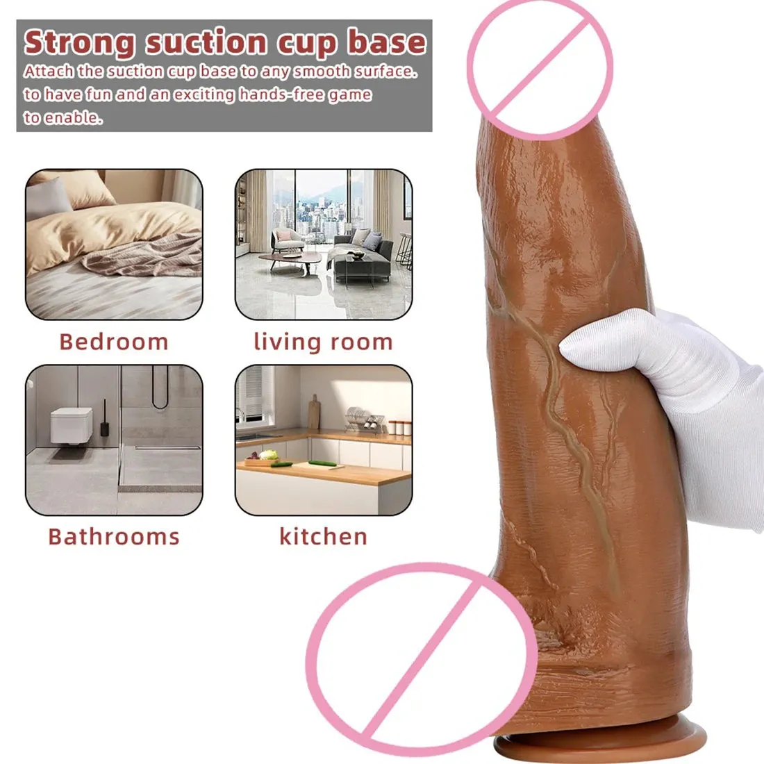 Big Giant Realistic Dildo Anal Plug - 13-inch  Huge Anal Dilator Butt Plug Sex Toys