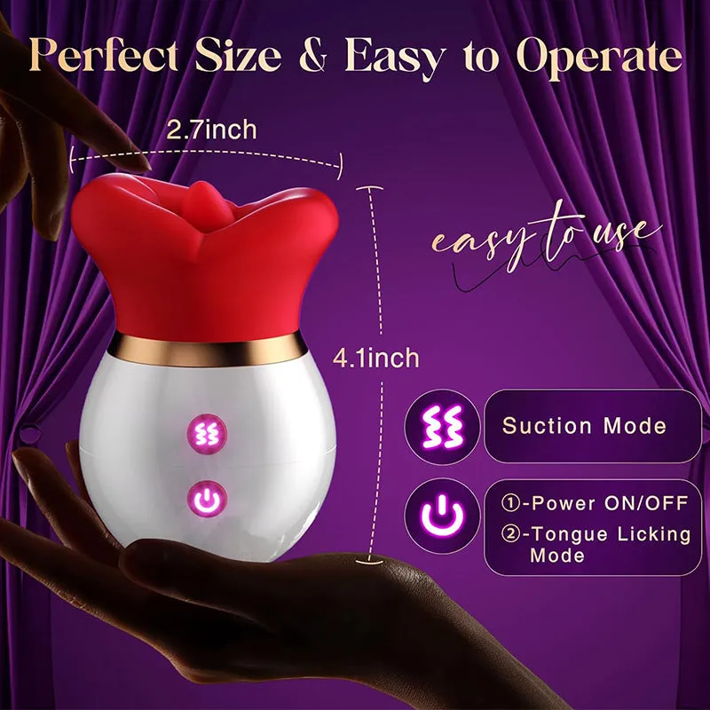 Big Mouth Oral Sex Female Vibrator - Tongue Licking Sucking Clit Nipple Clamps