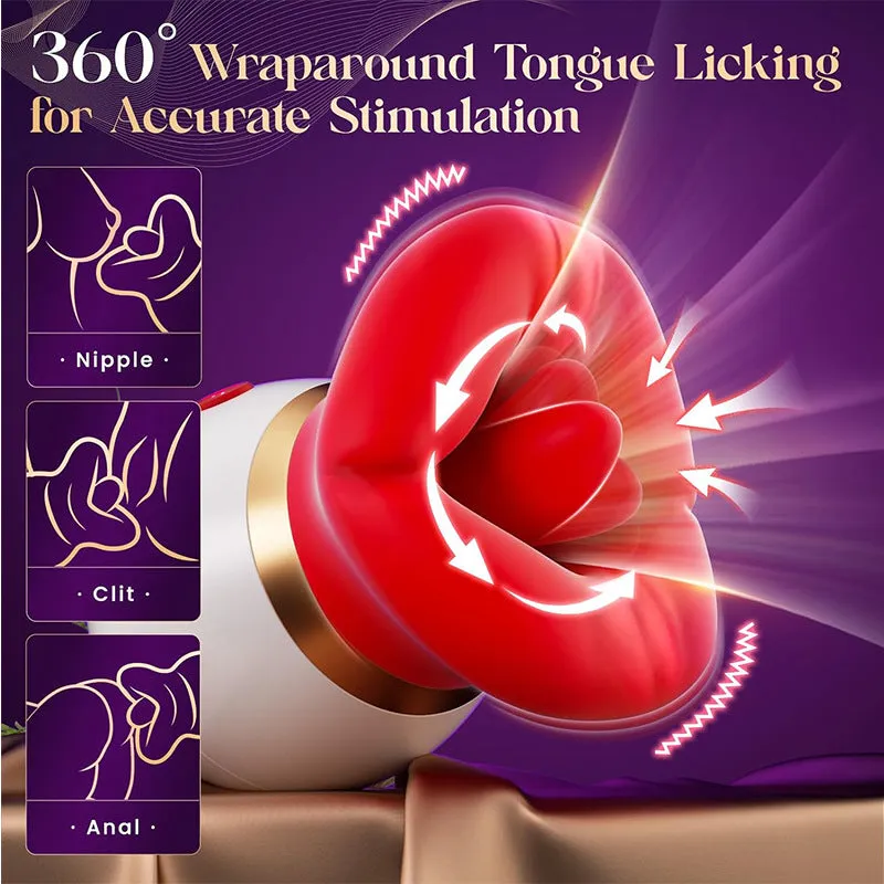 Big Mouth Oral Sex Female Vibrator - Tongue Licking Sucking Clit Nipple Clamps