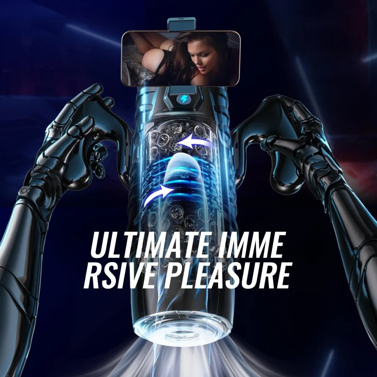BLACK KNIGHT| Automatic Thrusting & Rotating Male Masturbator Sex Toys