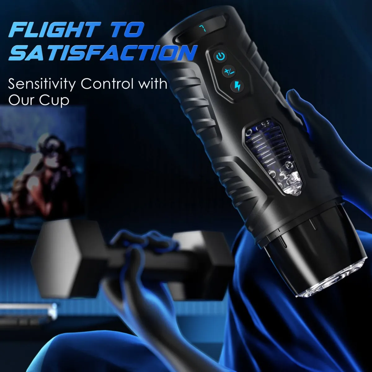 BLACK KNIGHT| Automatic Thrusting & Rotating Male Masturbator Sex Toys