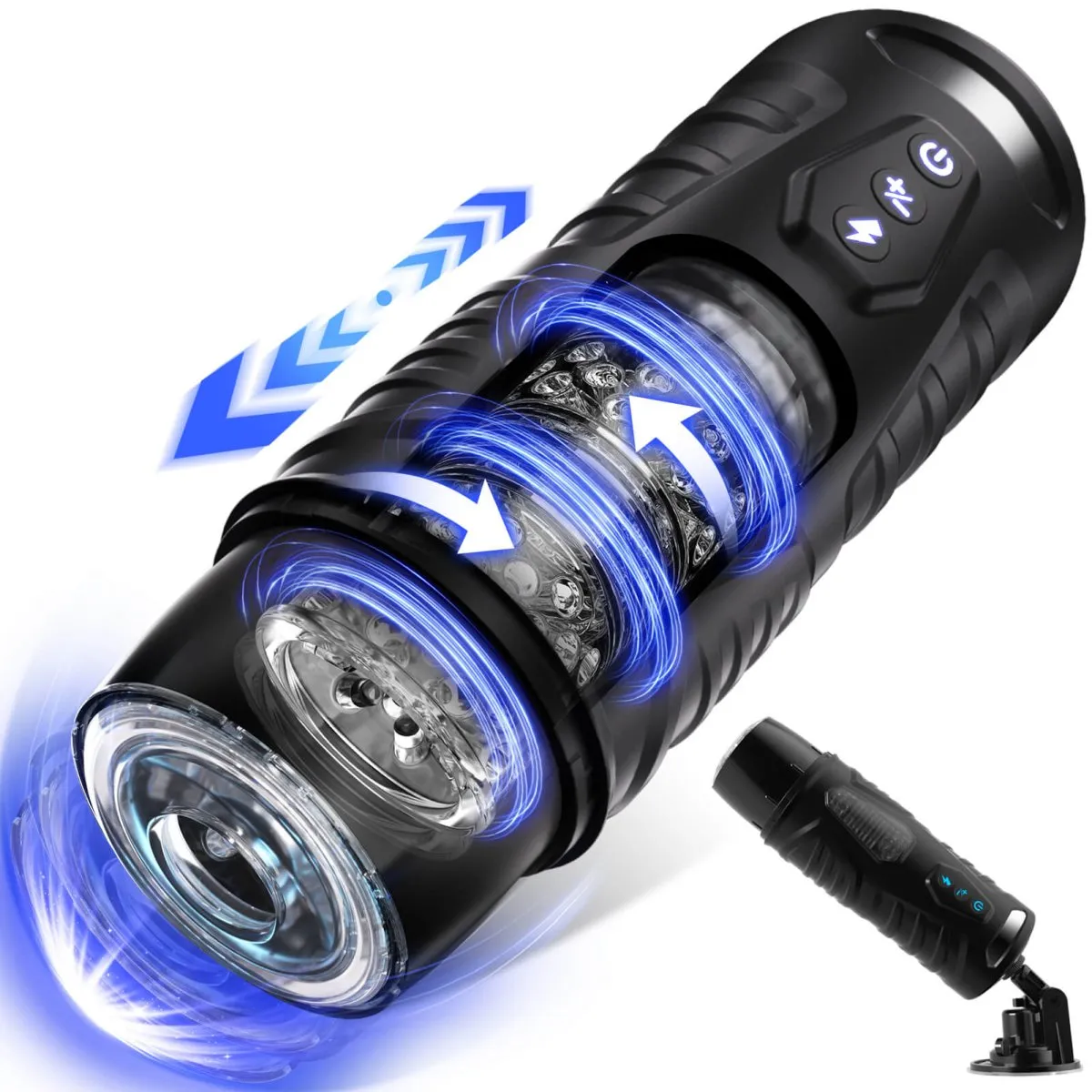 BLACK KNIGHT| Automatic Thrusting & Rotating Male Masturbator Sex Toys