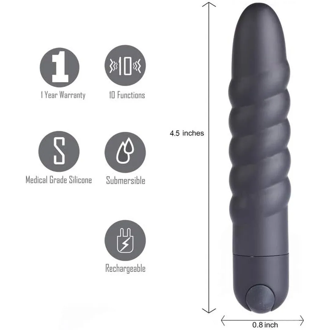 Black 'Lola' Rechargeable Twisty Bullet Vibrator