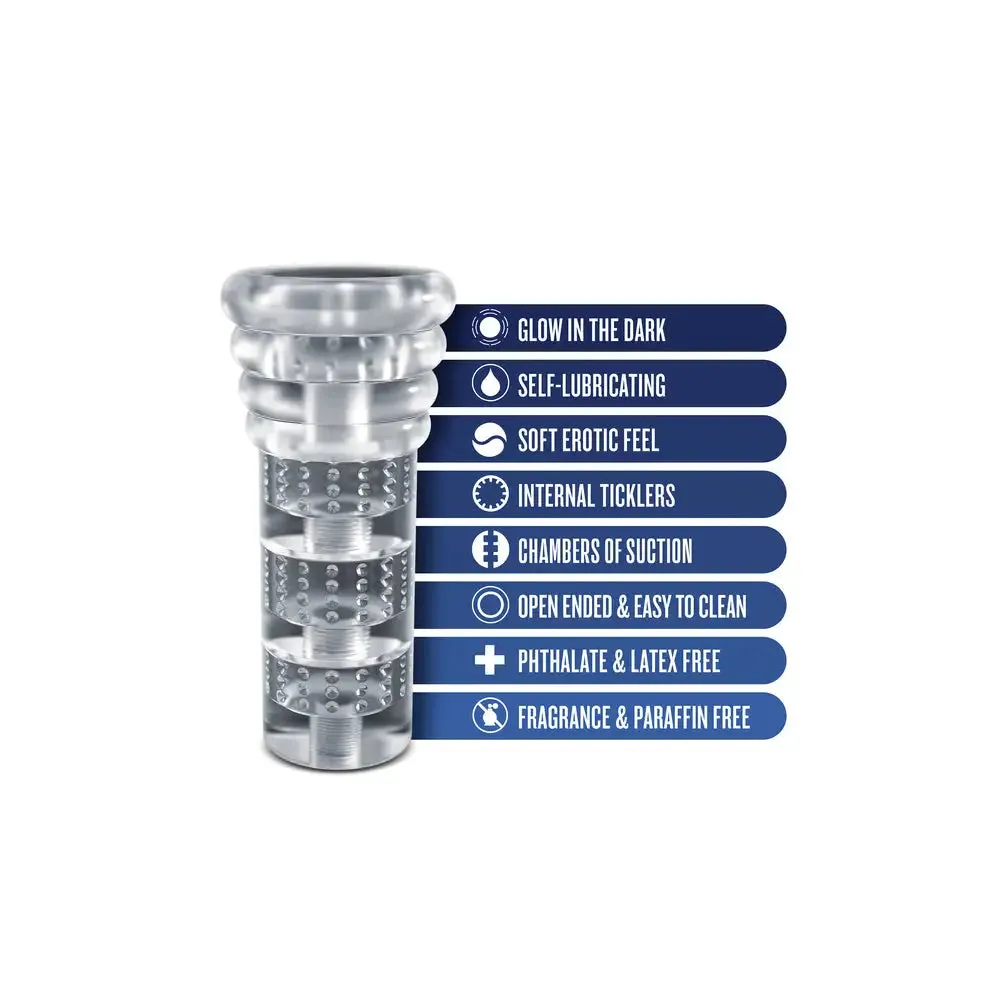 Blush Novelties Rubber Clear Self-lubricating Stroker