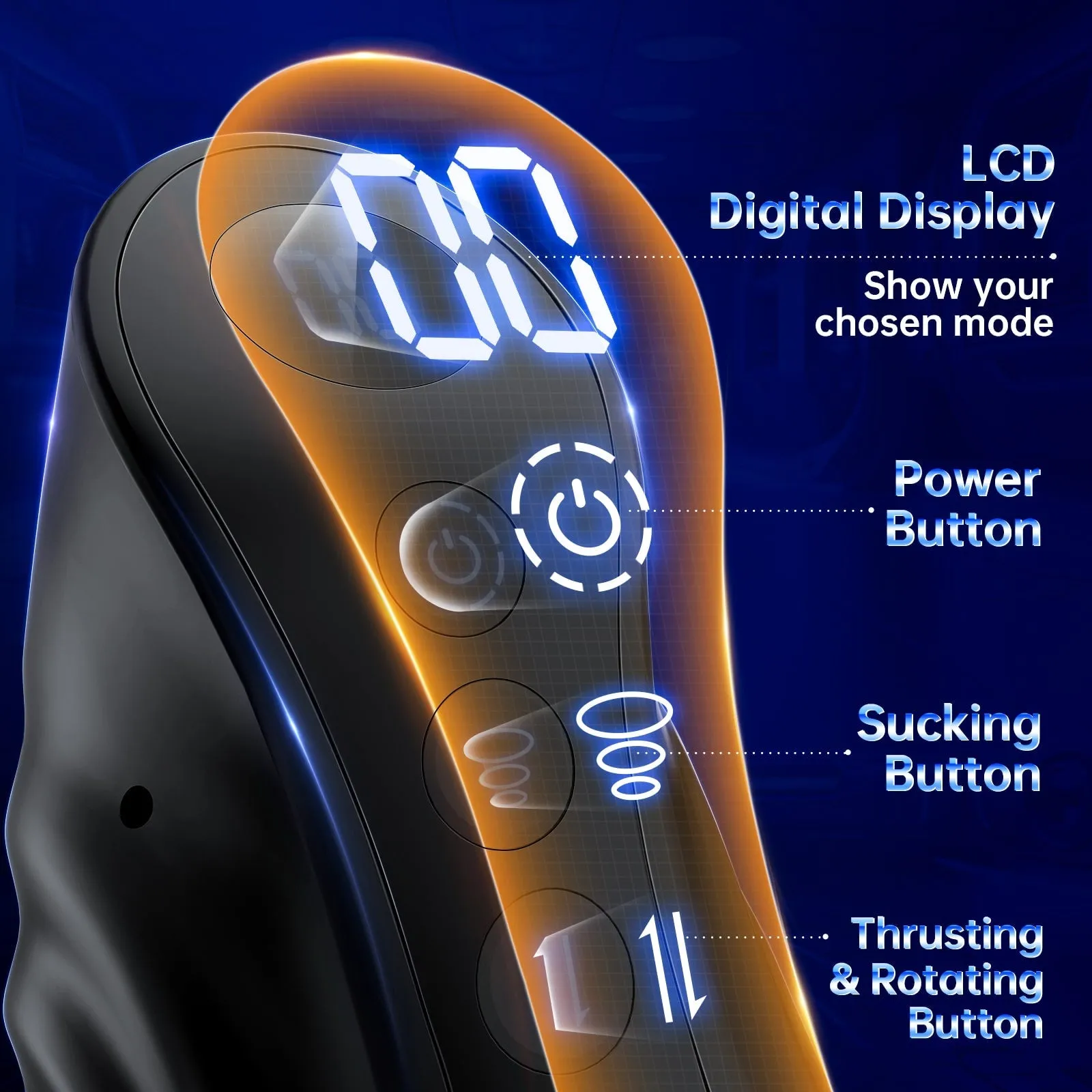 Bongo | 3 in 1 Automatic Male Masturbator with LCD Dsiplay Male Sex Toy