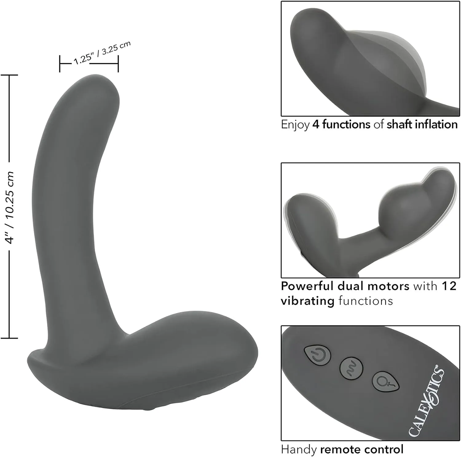 Calexotics  Eclipse | Remote Control Inflatable Probe | 12 Functions | Dual Motors