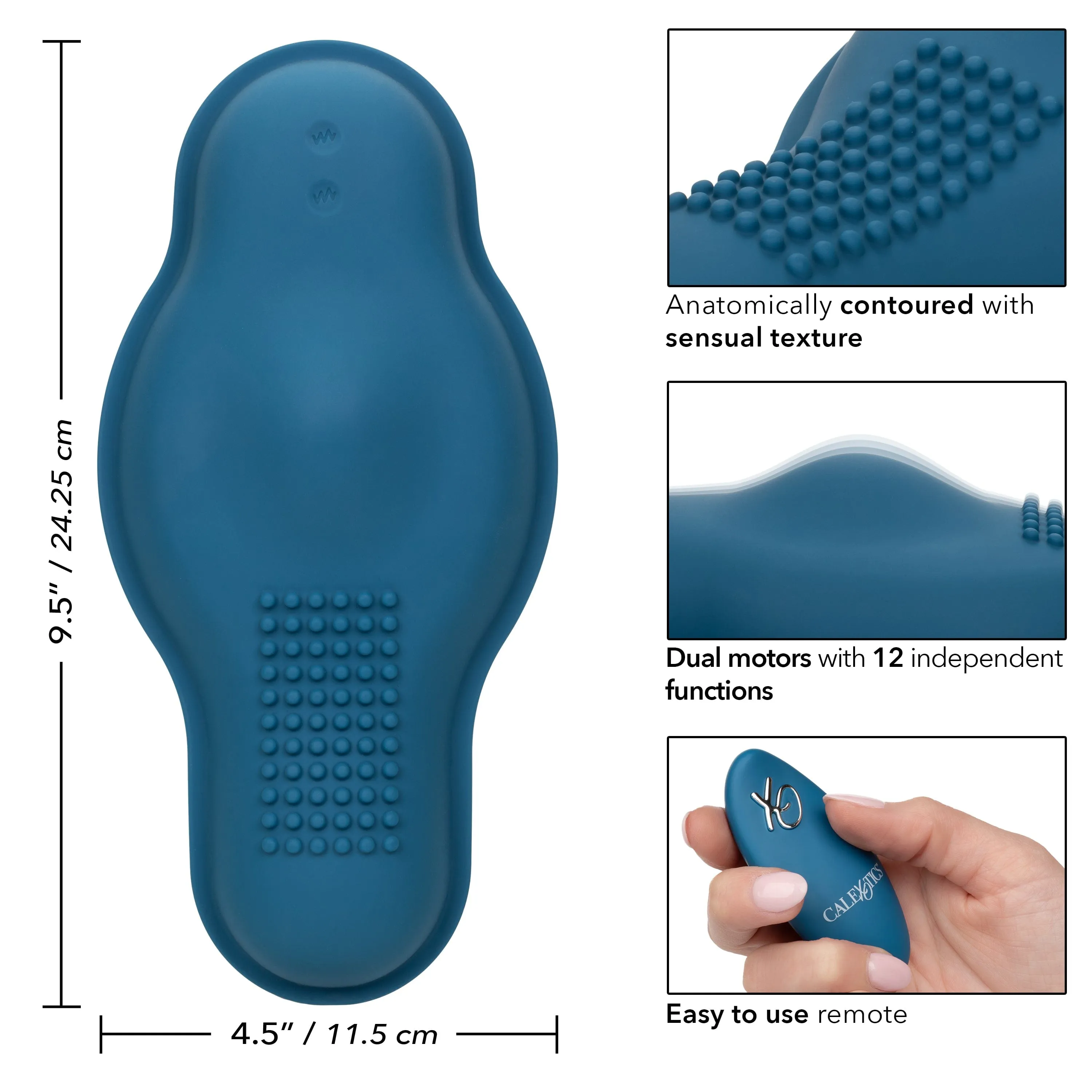 California Exotics - Dual Rider Remote Control Bump & Grind Clit Massager (Blue)