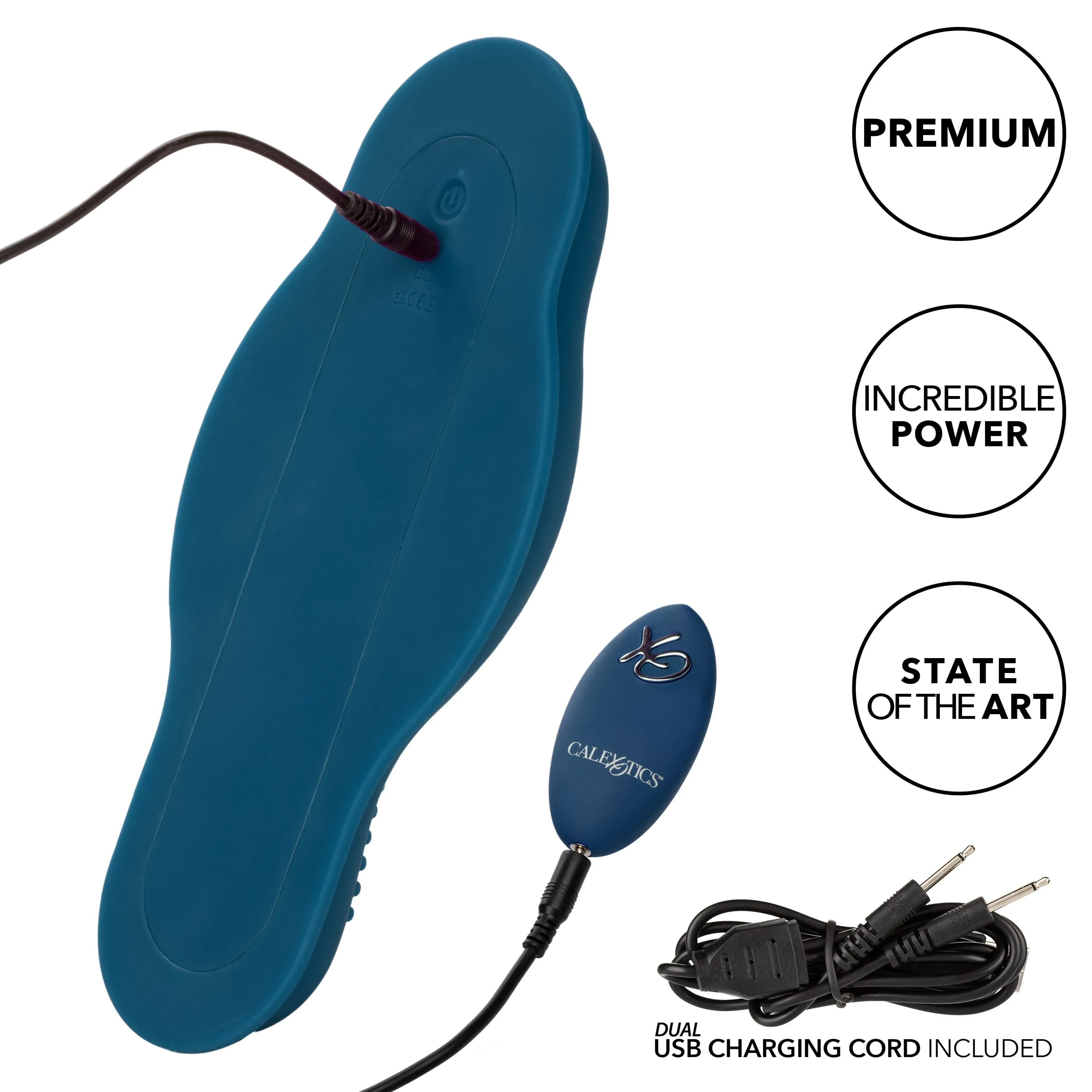 California Exotics - Dual Rider Remote Control Bump & Grind Clit Massager (Blue)