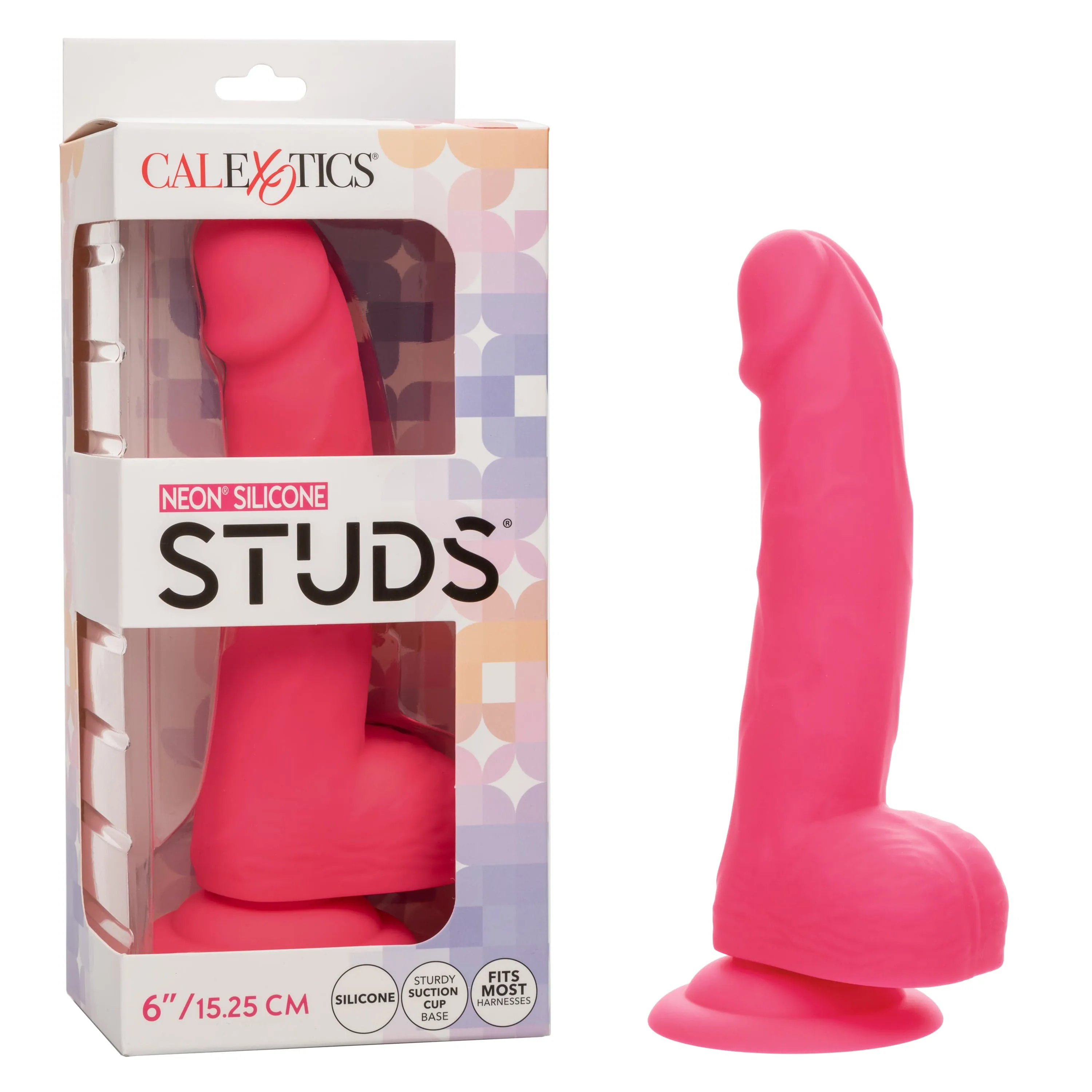 California Exotics - Neon Silicone Studs Realistic Dildo 6