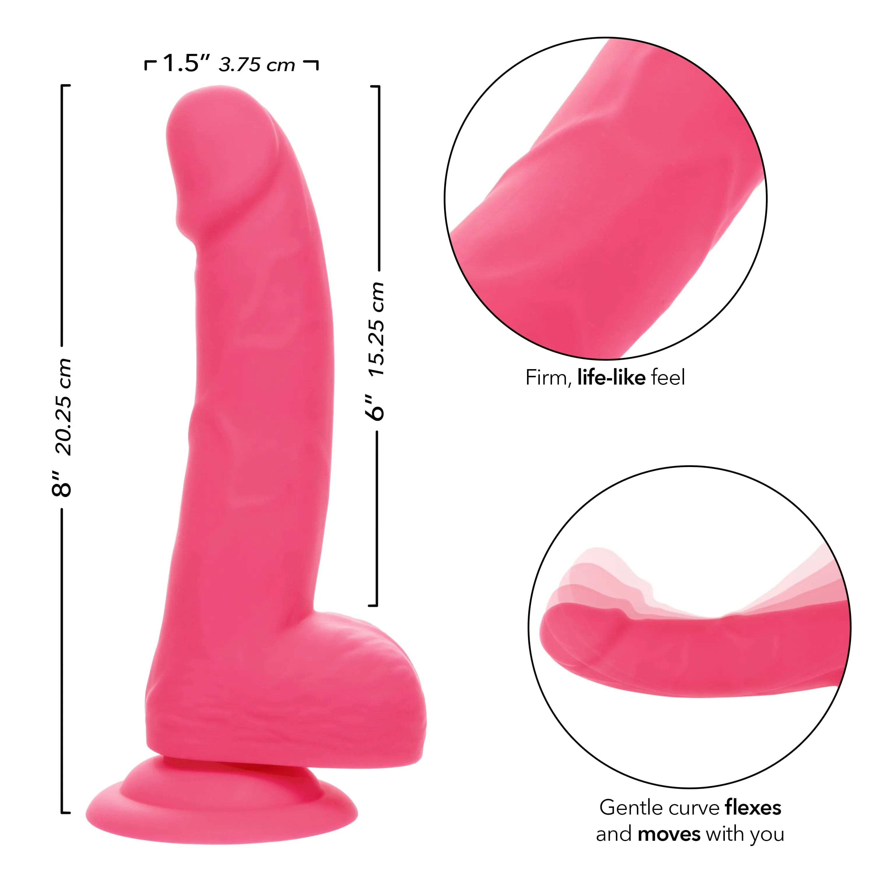 California Exotics - Neon Silicone Studs Realistic Dildo 6