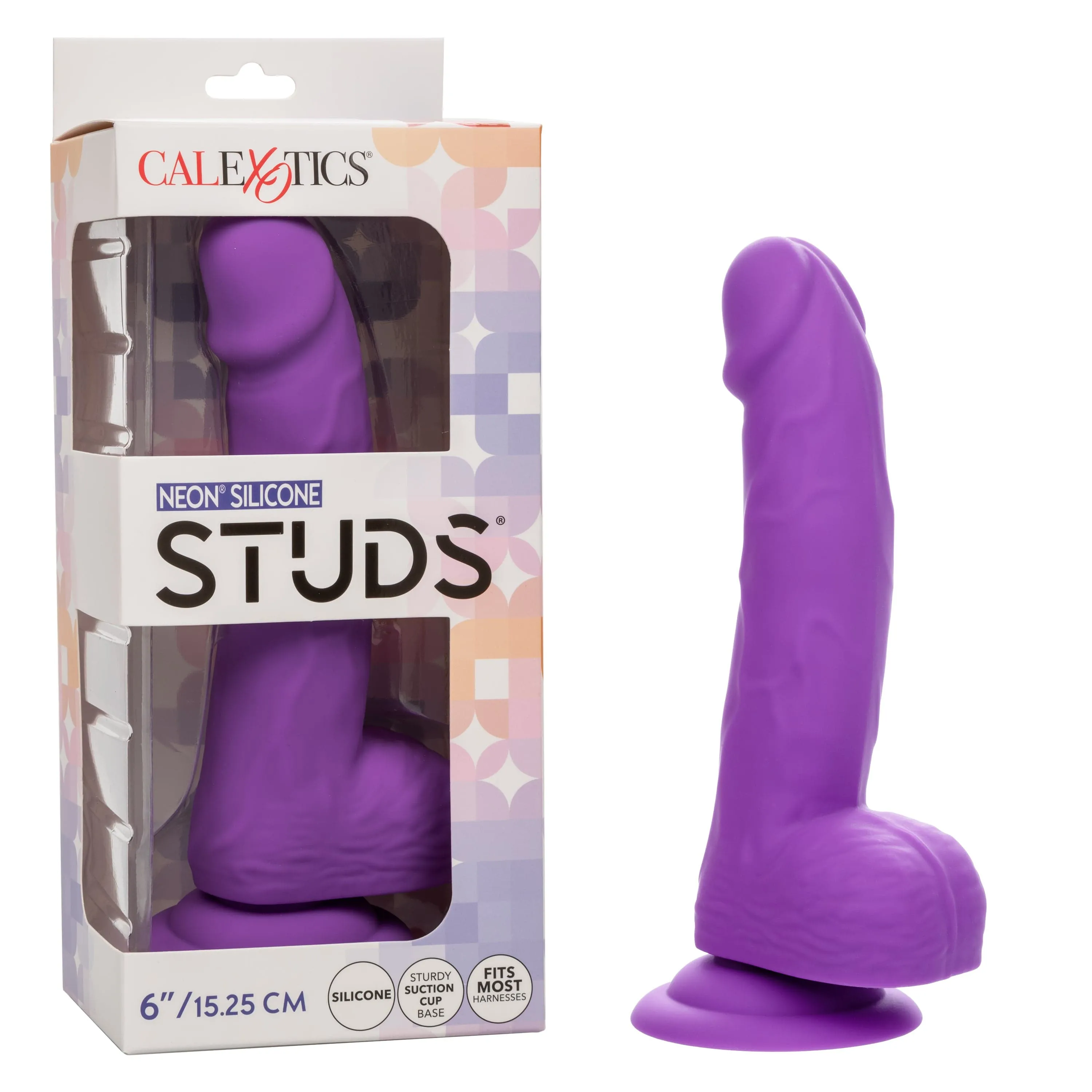 California Exotics - Neon Silicone Studs Realistic Dildo 6