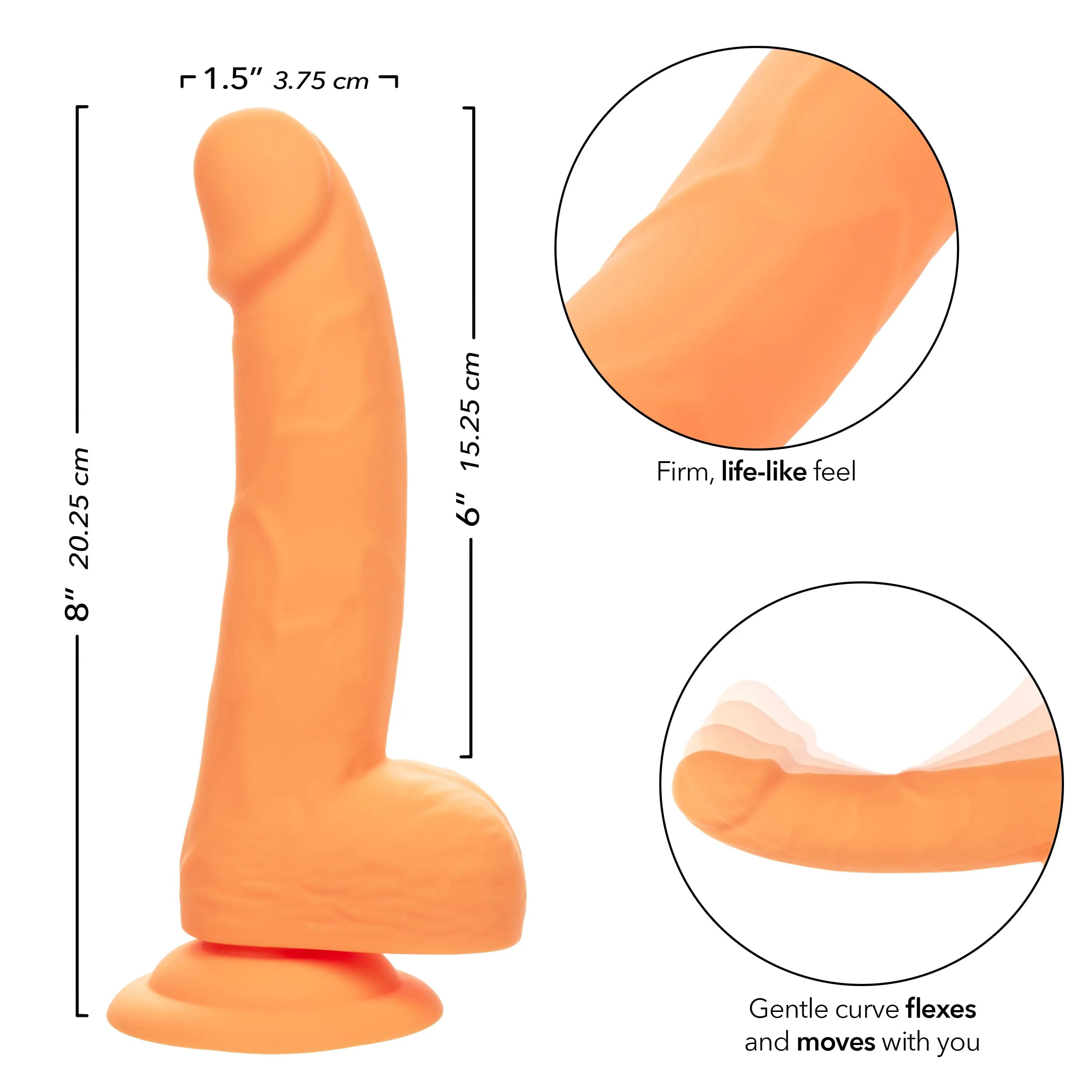 California Exotics - Neon Silicone Studs Realistic Dildo 6