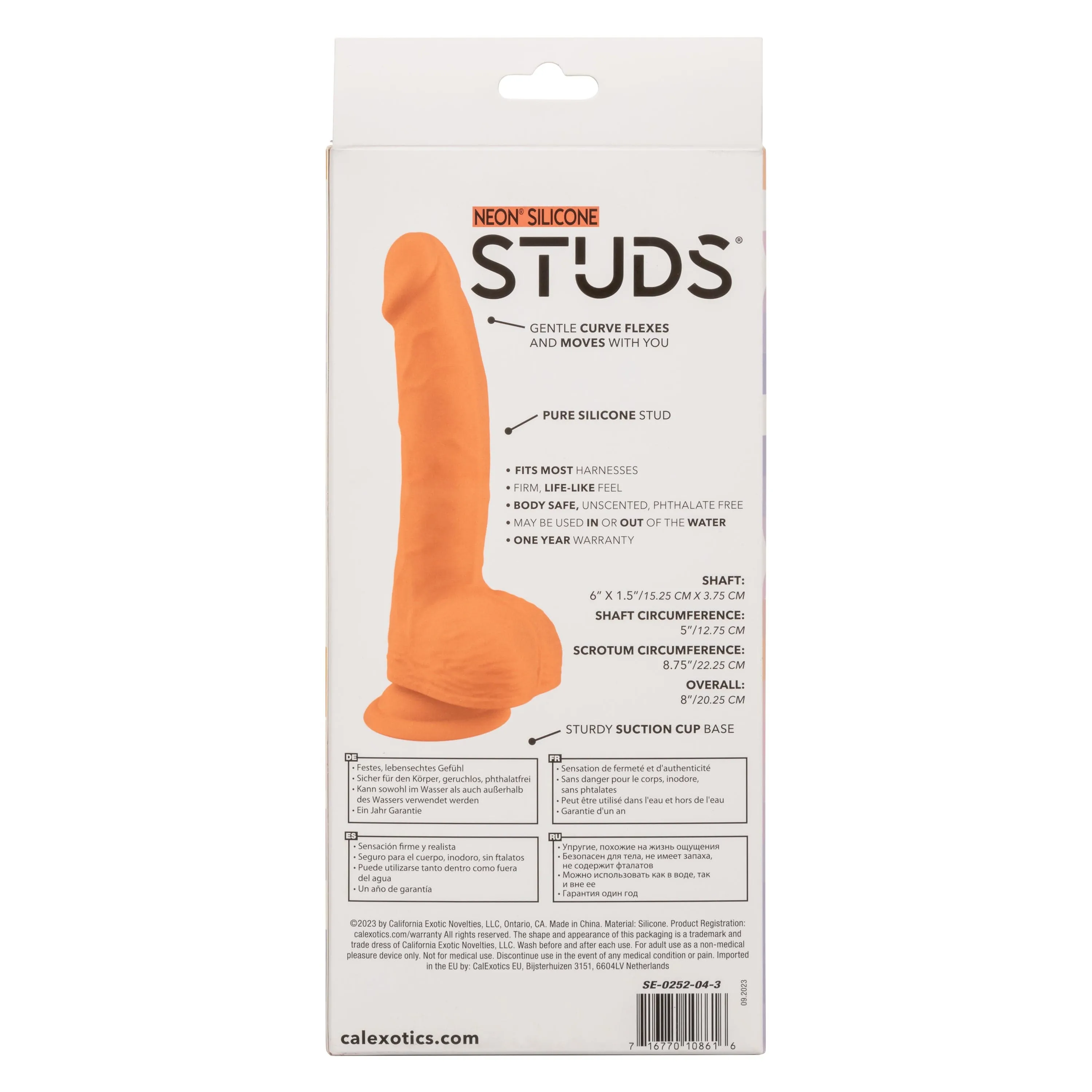 California Exotics - Neon Silicone Studs Realistic Dildo 6